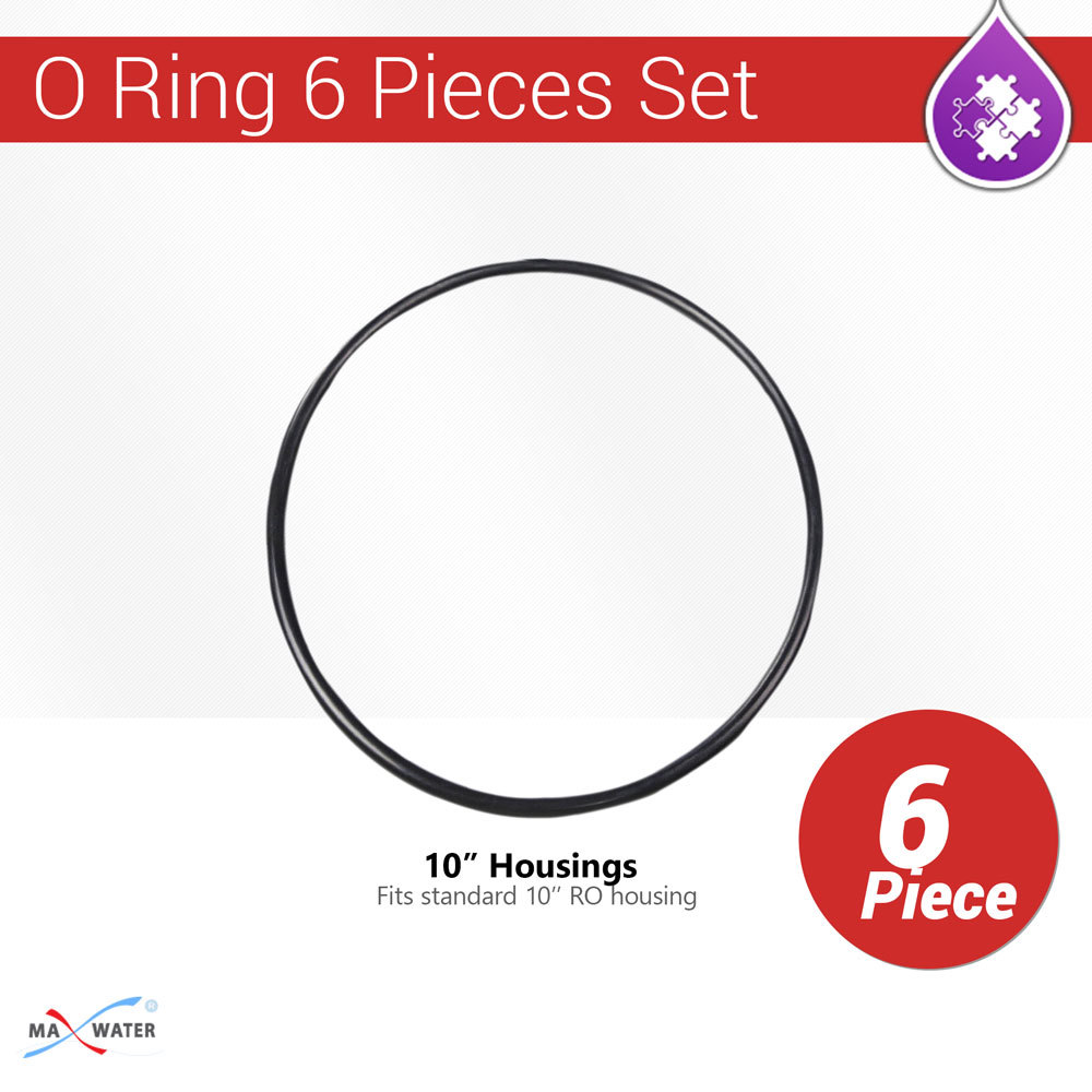 6 Pcs Standard double O Ring 10″ Housings for Max Water Reverse Osmosis Systems.