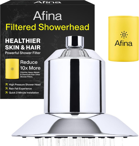 Afina Filtered Shower Head – Water Softener Showerhead with KDF-55 Chrome