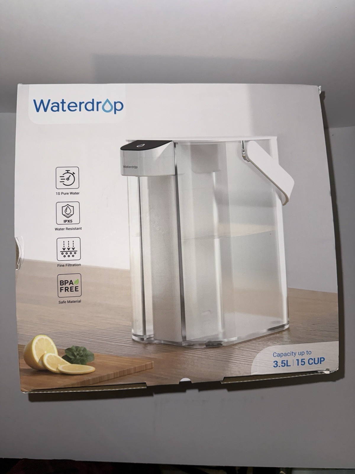 Waterdrop Electric Countertop Water Filtration, pitcher, filter, purifier 3.5L