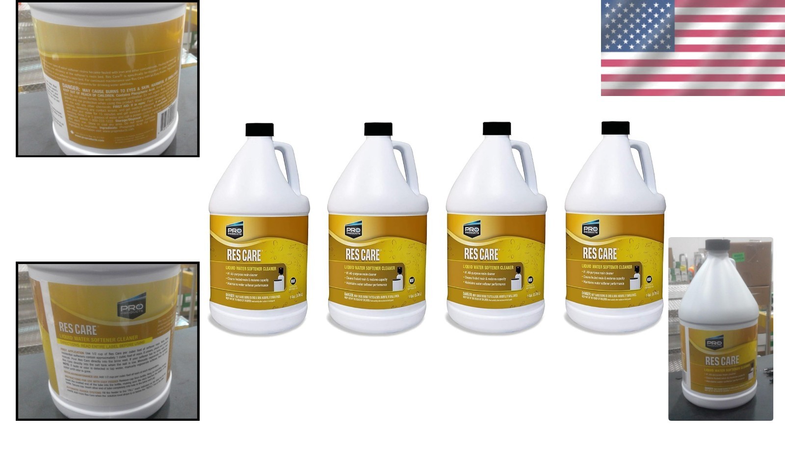Water Softener Cleaner Liquid 4 Gallon Pack 128 Fl Oz NSF Certified Resin Refill