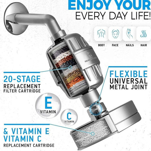 AquaHomeGroup High Pressure Filtered Shower Head with 20+3 Stage Shower…