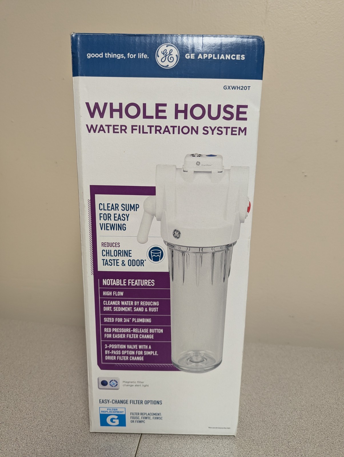 GE Whole House Water Filtration System GXWH20T New/Open