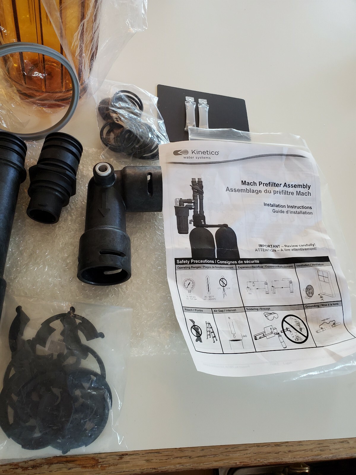 Kinetico MACH Pre Filter Assembly Amber Entire Set Water Softener Filter System