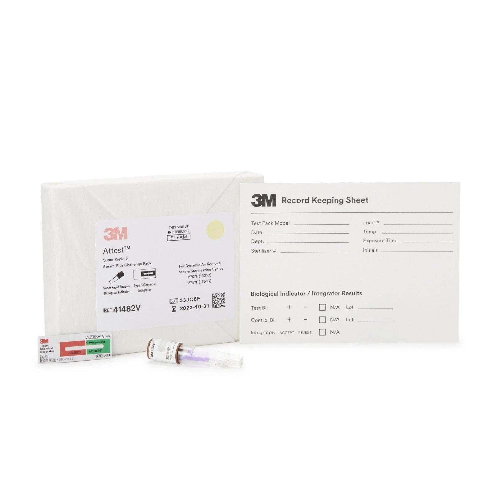 3M Attest Super Rapid 5 Steam-Plus Challenge Pack 41482V 24/Case Exp. 08/2027