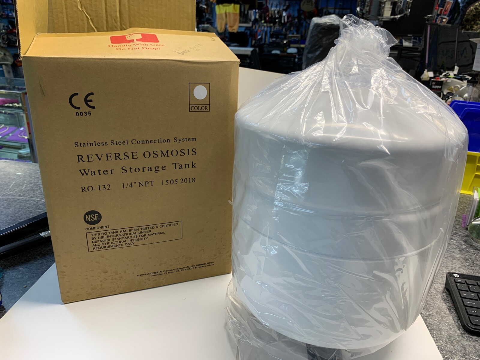 PA-E STAINLESS STEEL CONNECTION SYSTEM REVERSE OSMOSIS WATER STORAGE TANK RO132