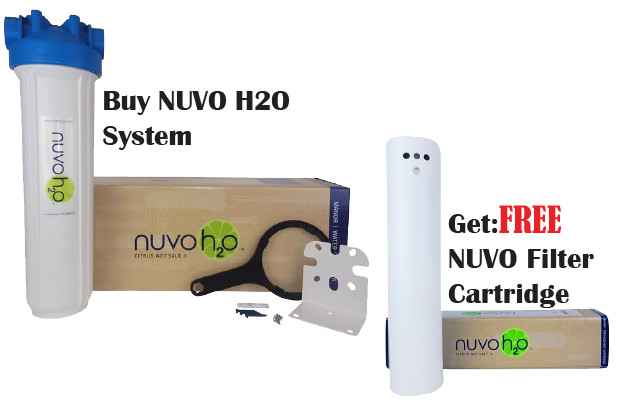 Nuvo H2O Manor Water Softener System PLUS FREE EXTRA Cartridge $80.00 VALUE