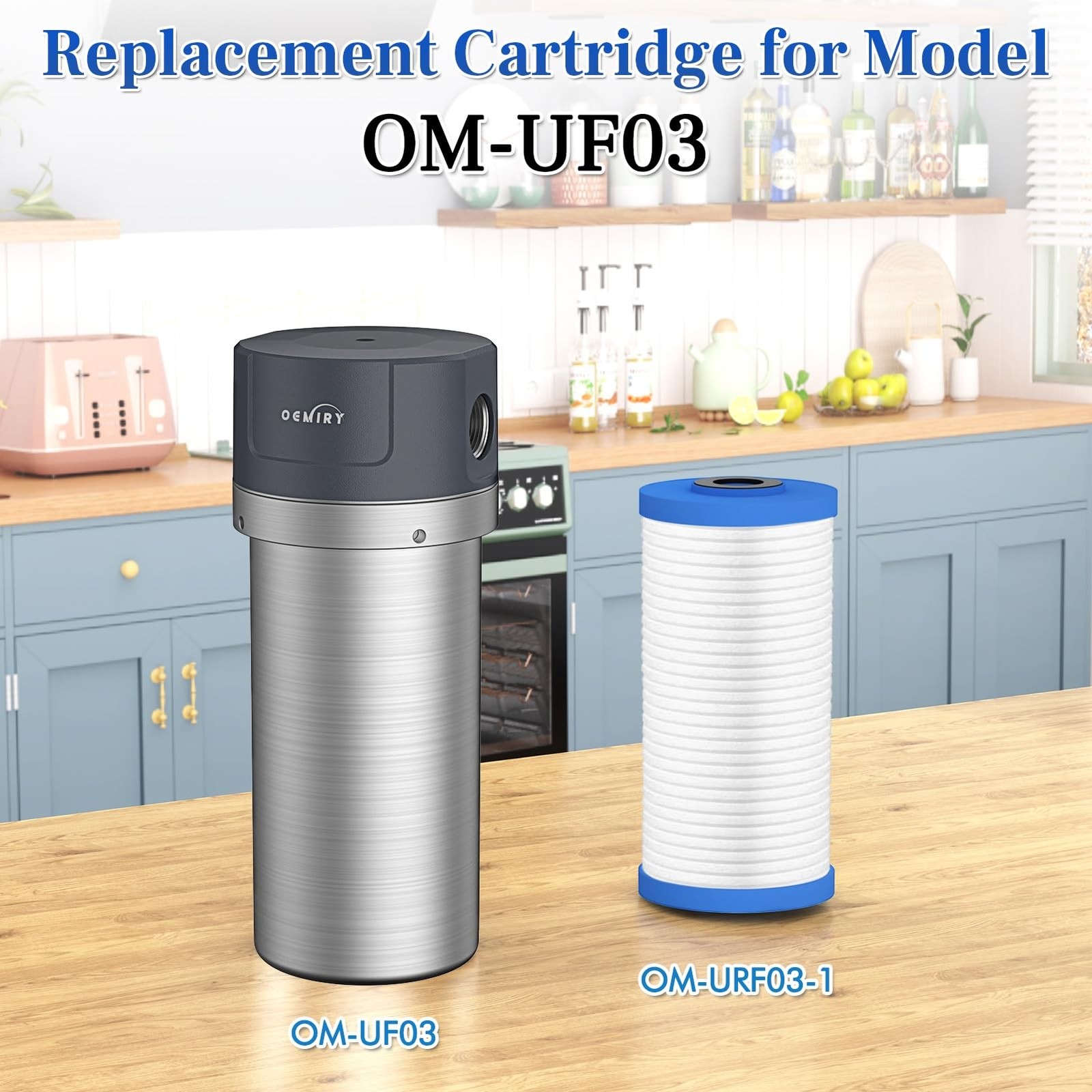 OEMIRY Whole House Water Filter, Stainless Steel Filter Housing, 10×4.5 Sedim…