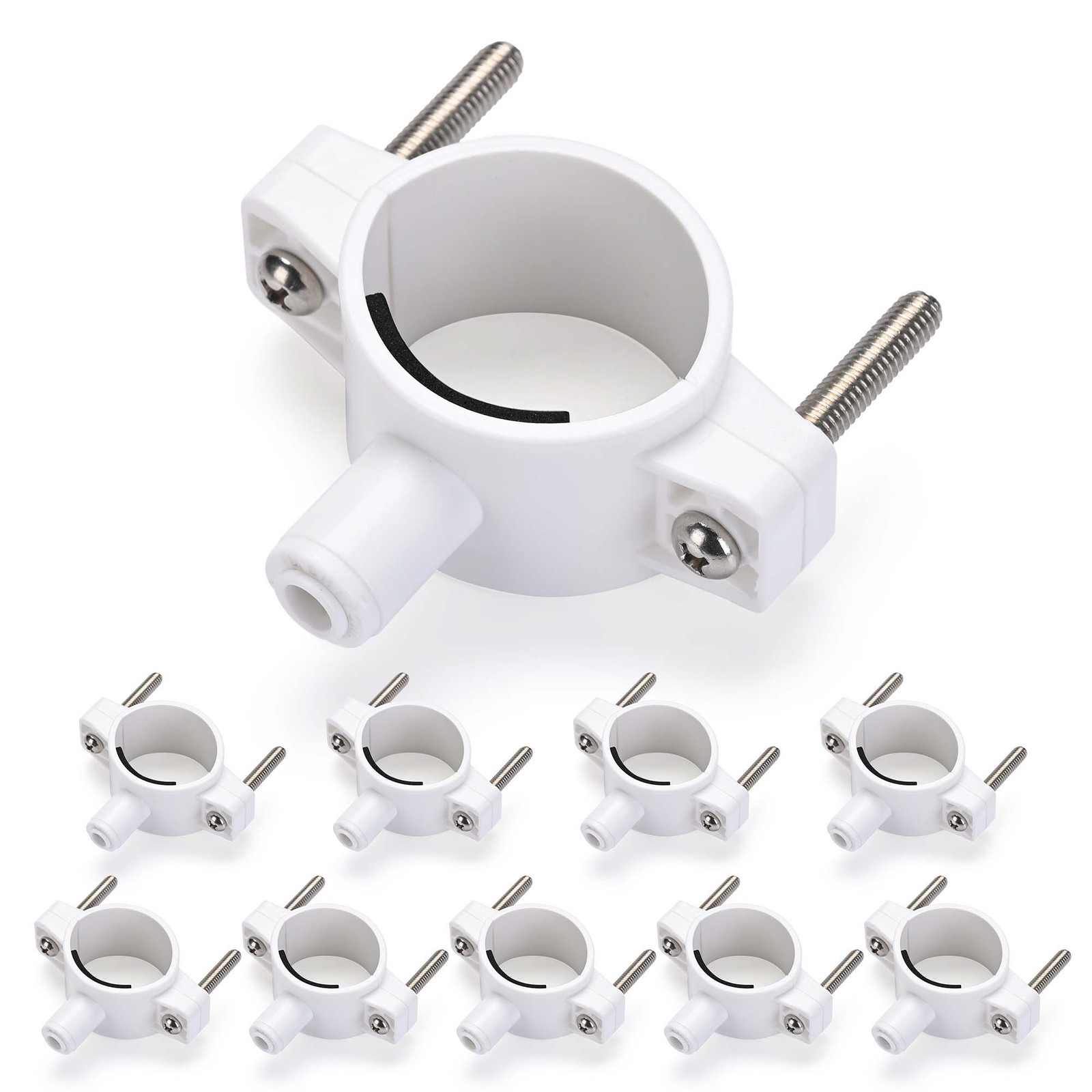 Yescom 10x Drain Clamp Saddle Valve w/ 1/4″ Fitting for Reverse Osmosis System