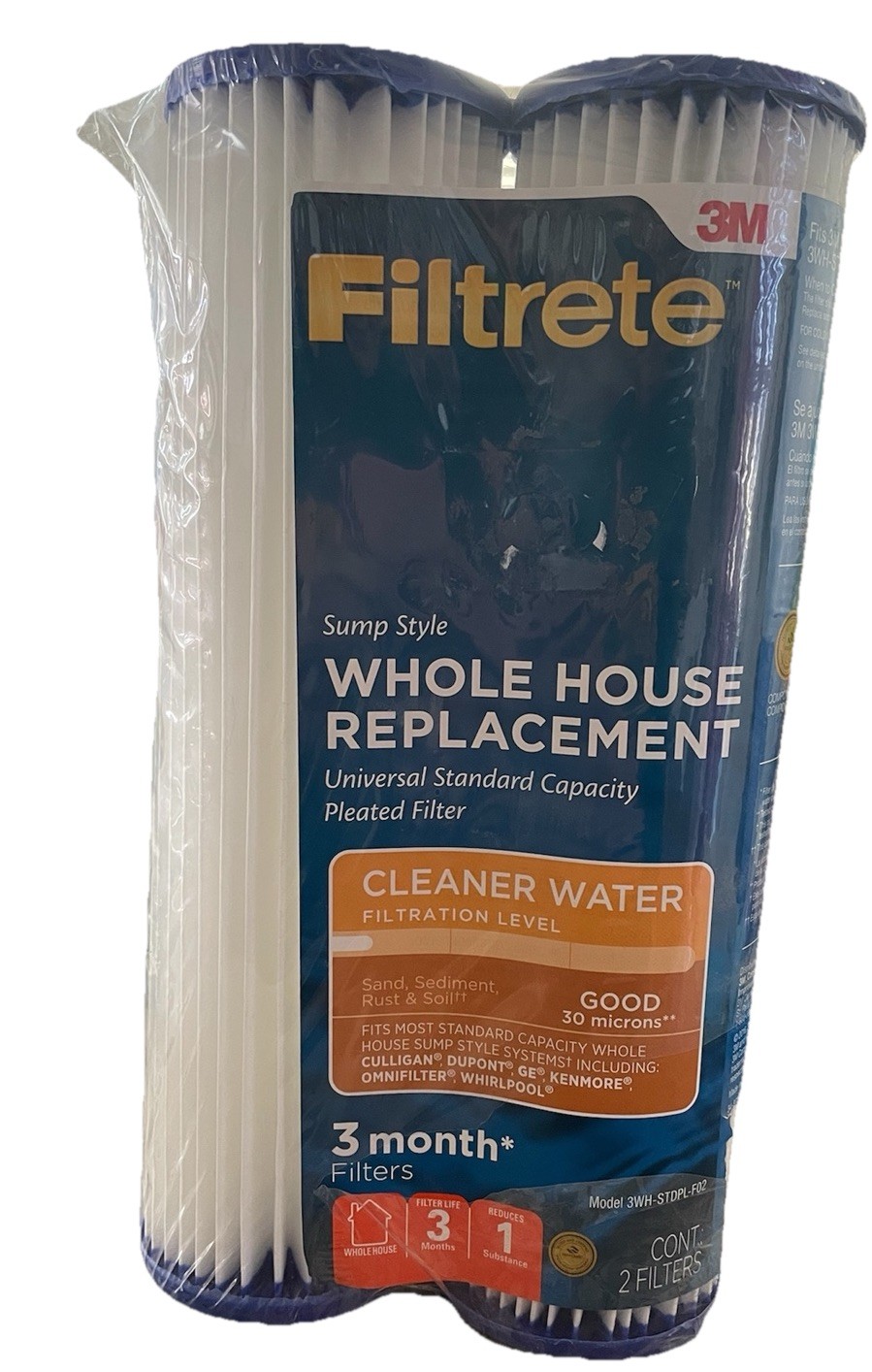 Filtrete 3M Standard Whole House Water Filter Replacement Filters Sump Style 2