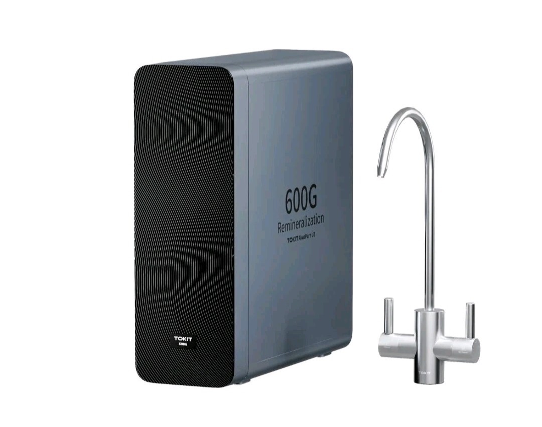 TOKIT AkuPure U2 RO System, Tankless, 600GPD, 6‑Stage, Smart Faucet