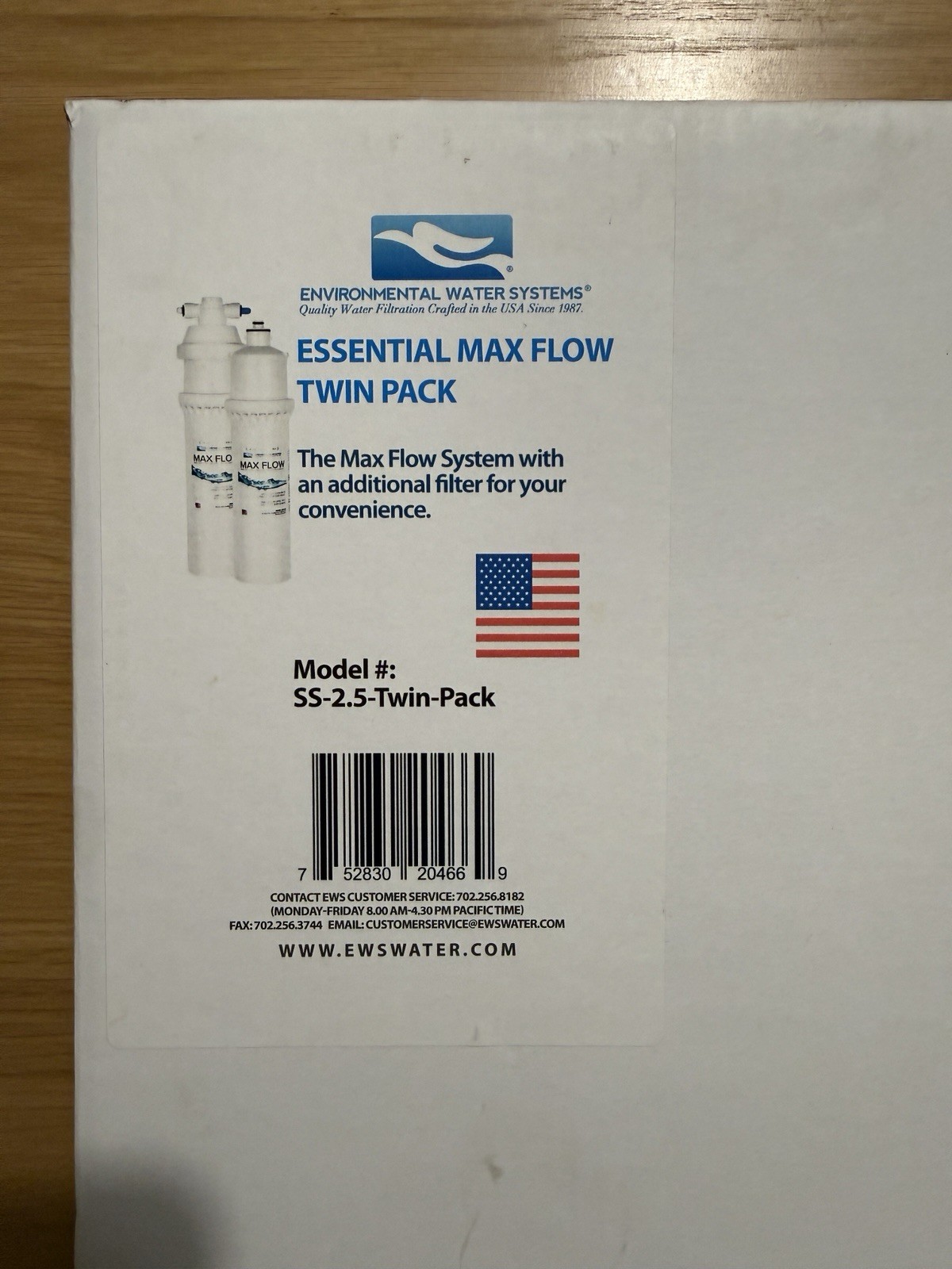 Environmental Water Systems SS-2.5-Twin-Pack Water Filter 2-Pack 10,000 gal