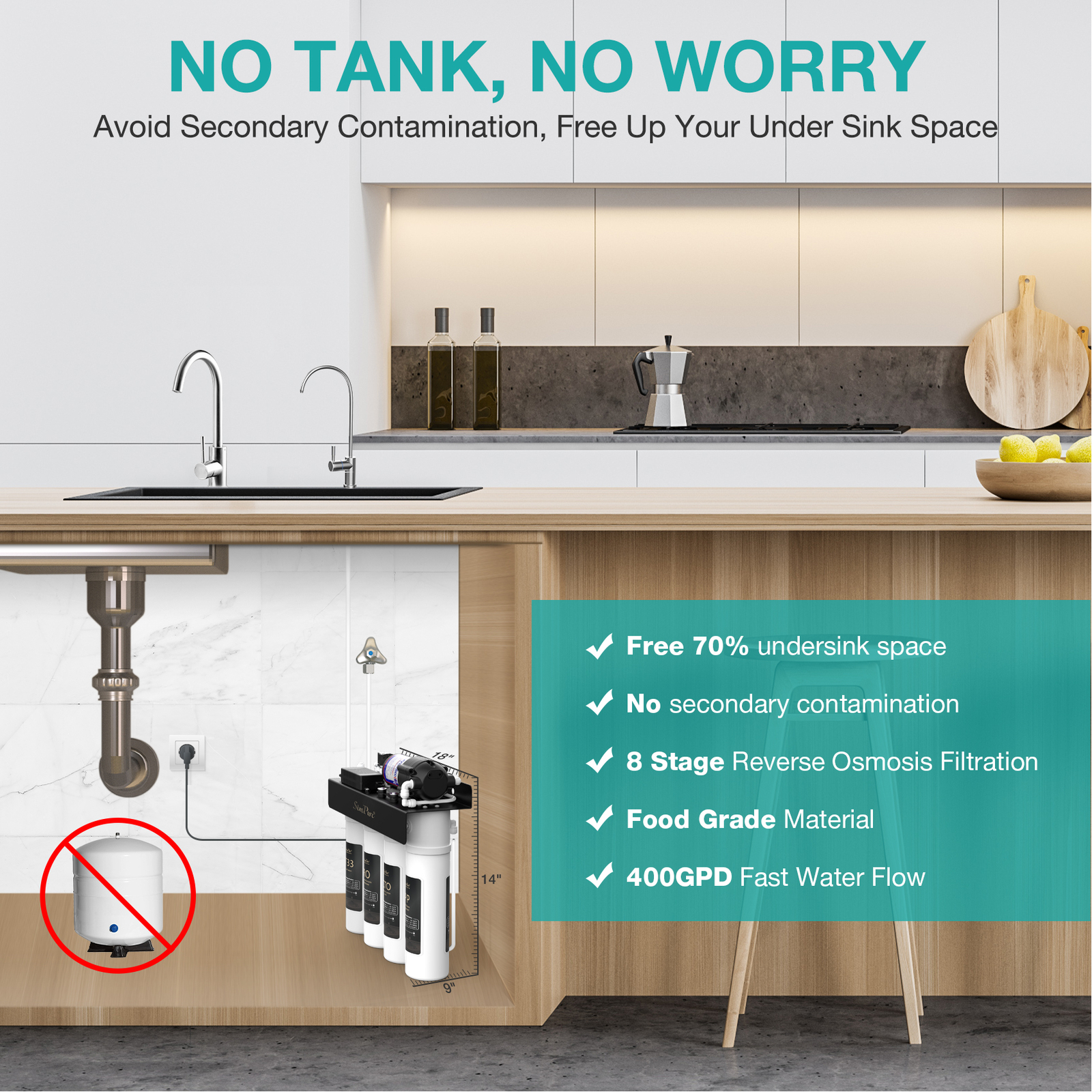 Reusable Spin Down Sediment Water Filter Whole House 40 Micron Pre-Filter System