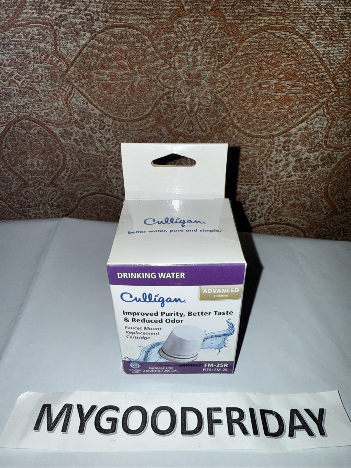 Culligan FM-25R Faucet-Mount Replacement Water Filter Cartridge, 200 Gallon
