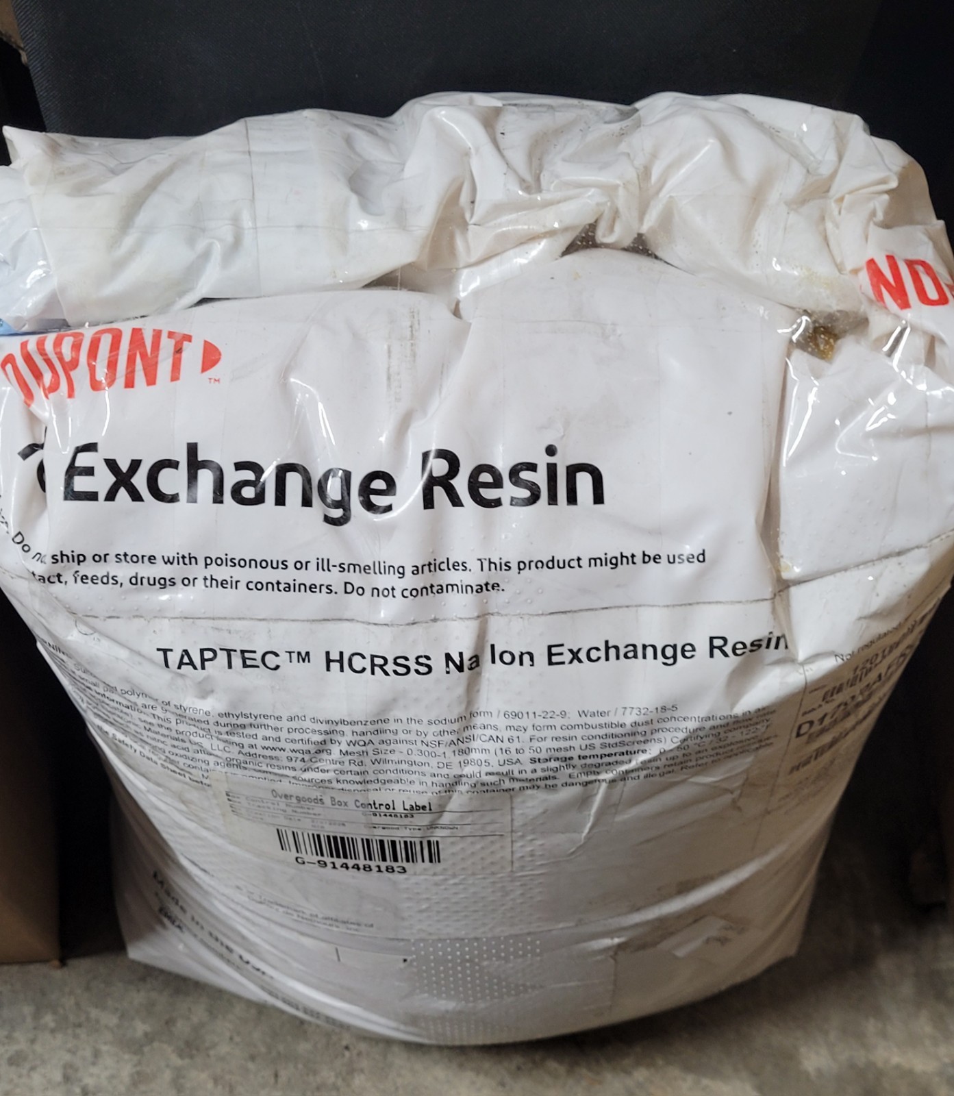 DuPont Taptec HCRSS Na Ion Exchange Resin 28.3L / 7.48 Gal New