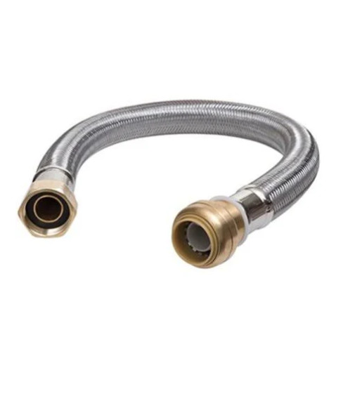 Shark-Bite U3086FLEX24LF 3/4″ x 1″ Fip Water Softener Hose, Lead Free 24″L