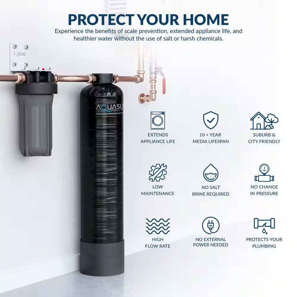 Serene 650K Gal. Whole House Salt-Free Water Conditioning Softening Descaler Sys