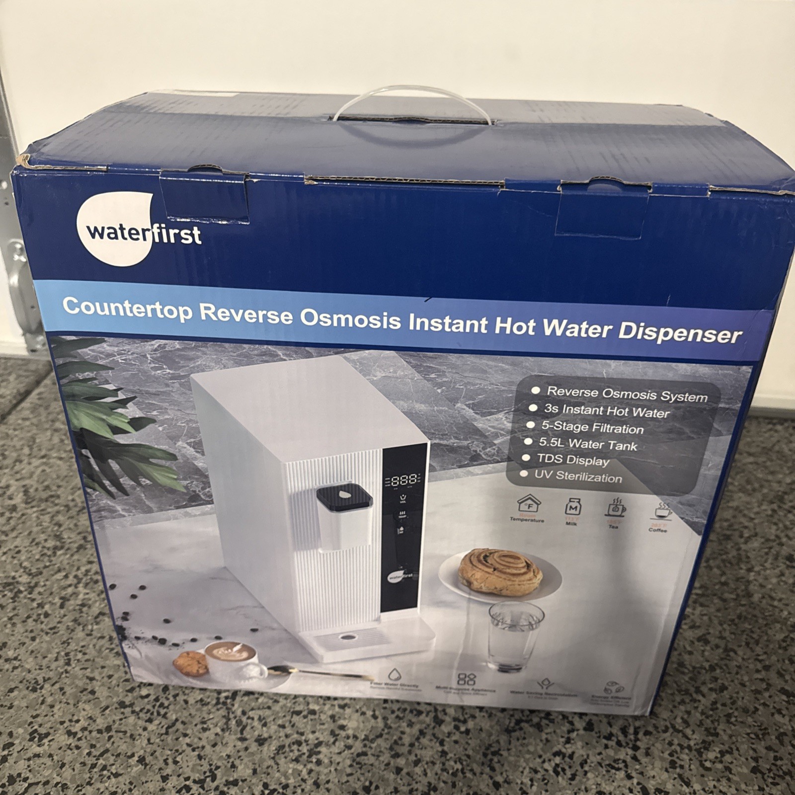 WaterFirst RO Countertop Reverse Osmosis Hot Water Dispenser 3S 5 Stage 5.5L S4