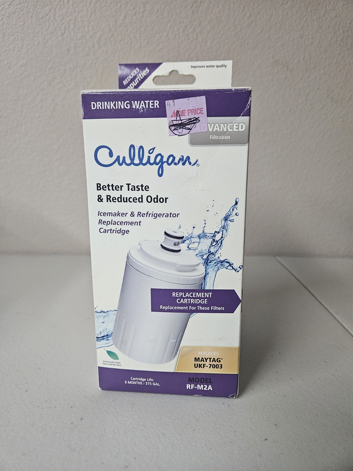 CULLIGAN RF-M2A Drinking Water Replacement Cartridge for Icemaker/Refridg