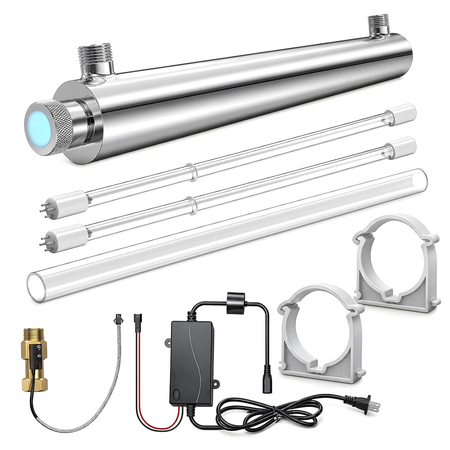 55W Whole House UV Water Filter System 12 GPM Stainless Steel Well Water 120V