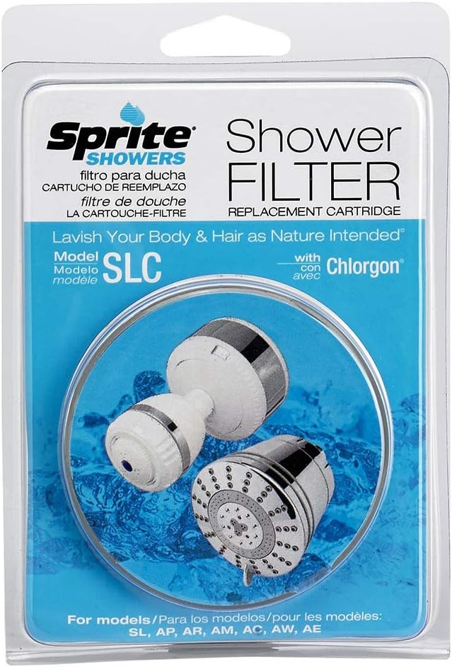 Sprite Showers SLC-R Slim-Line Shower Filter 1 Count (Pack of 1), Blue