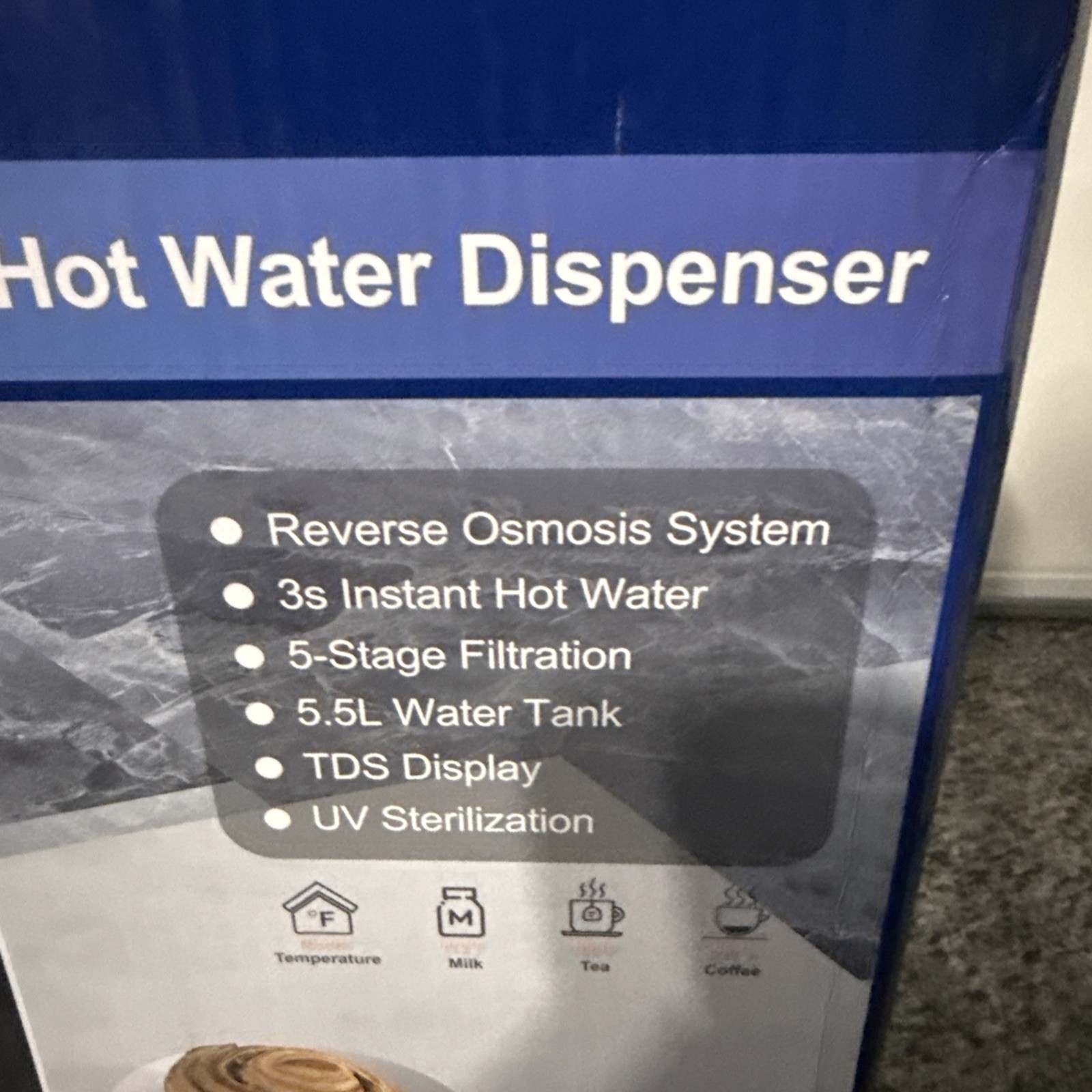 WaterFirst RO Countertop Reverse Osmosis Hot Water Dispenser 3S 5 Stage 5.5L S4
