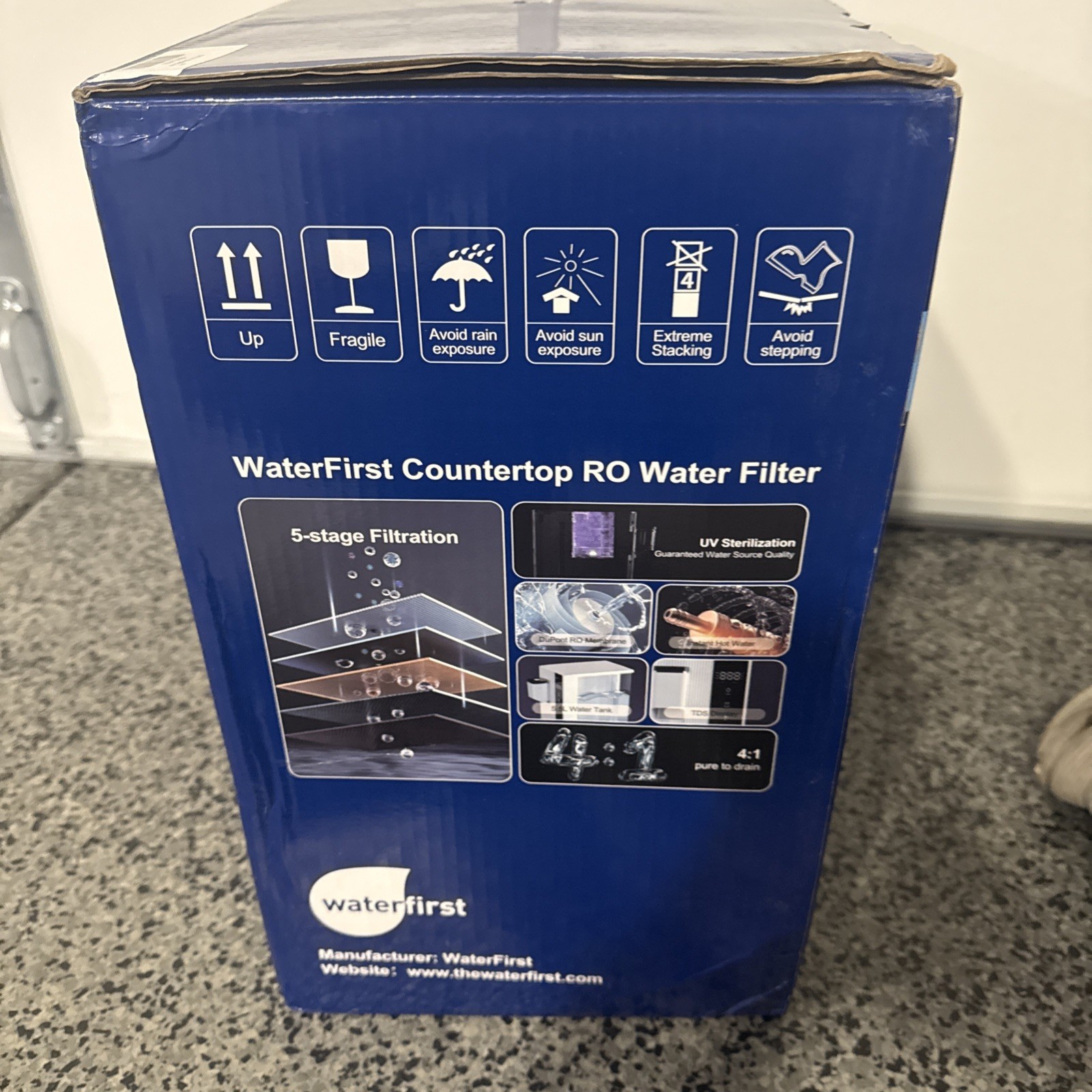 WaterFirst RO Countertop Reverse Osmosis Hot Water Dispenser 3S 5 Stage 5.5L S4