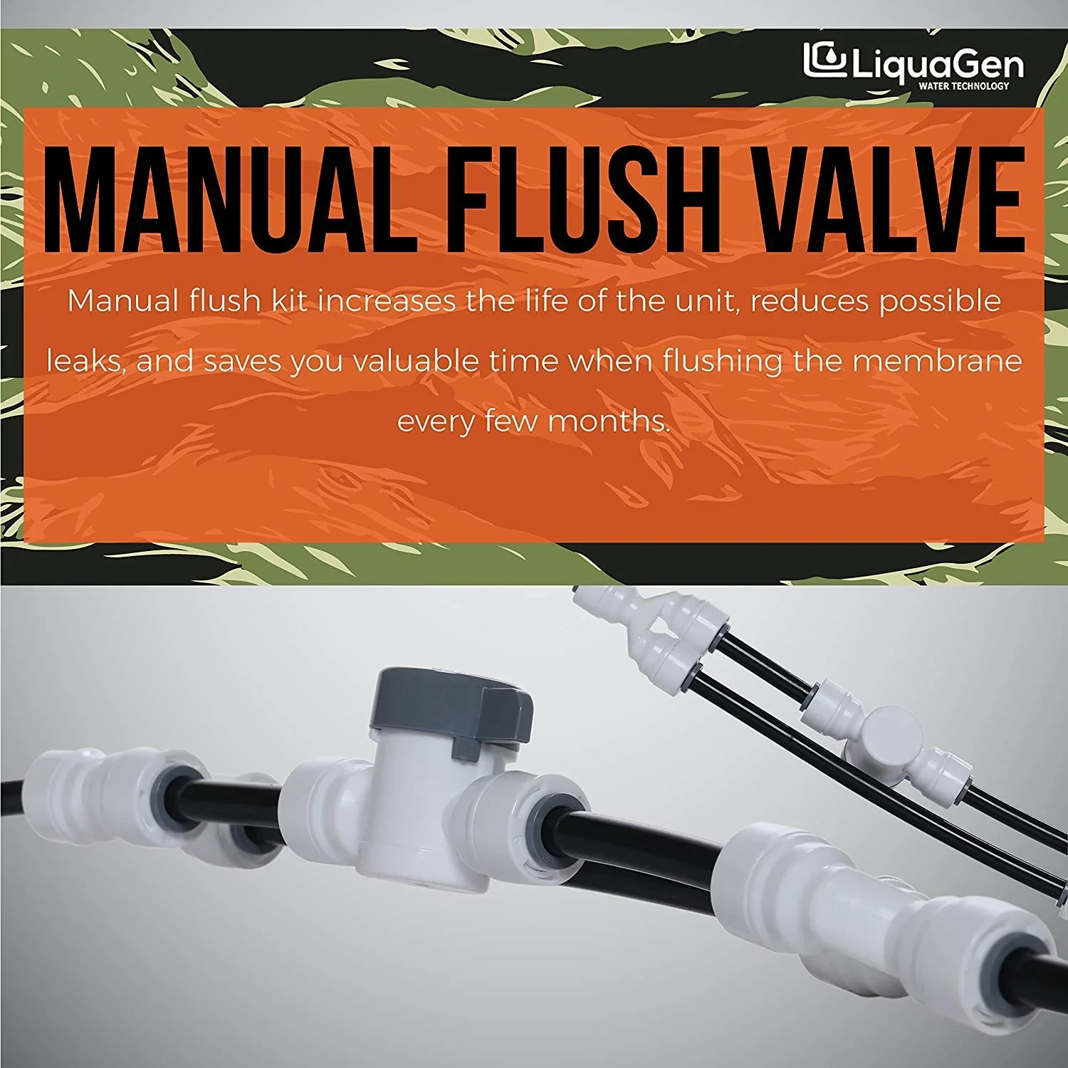 Reverse Osmosis RO Membrane Flush Valve – Extends Filter Life & Flow | LiquaGen