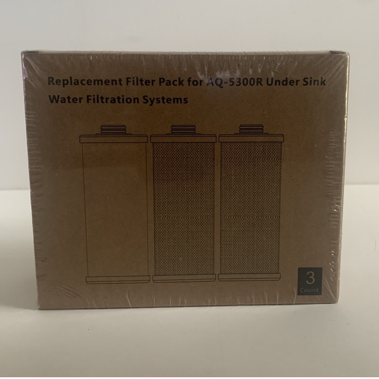 Repalcement Filter Pack For AQ-5300R Under Sink Water Filtration System 3 Count