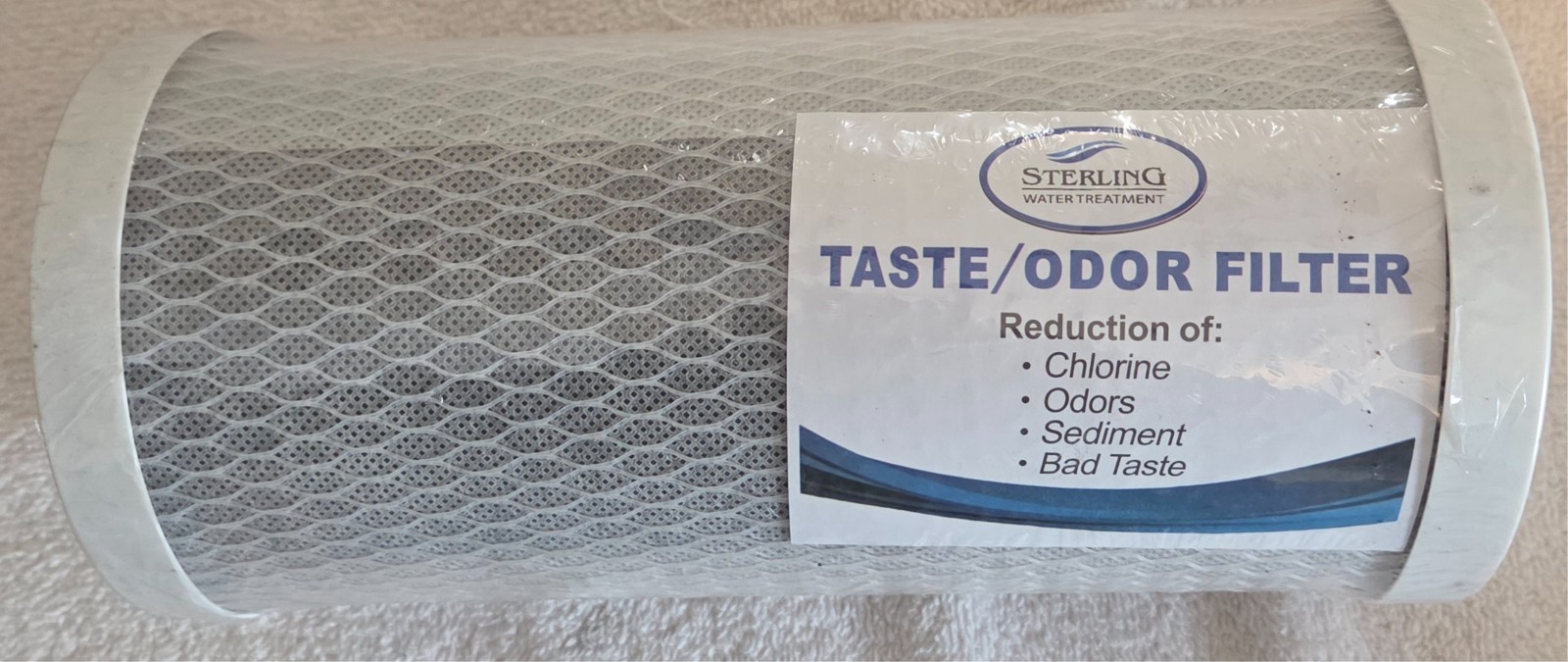 STERLING WATER TREATMENT CBJ1005 5 MICRON CARBON BLOCK 8 GPM TASTE/ODER FILTER