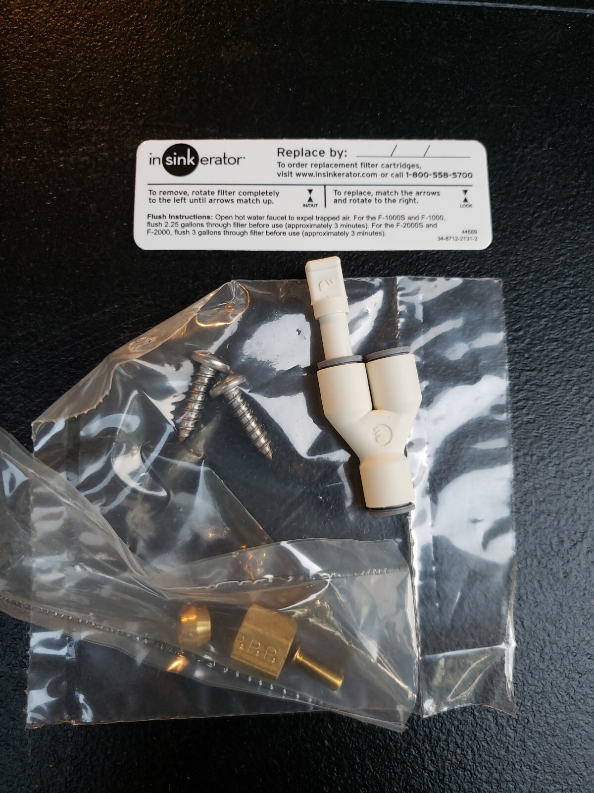 InSinkErator F-1000S Under Sink Water Filtration System Installation Kit
