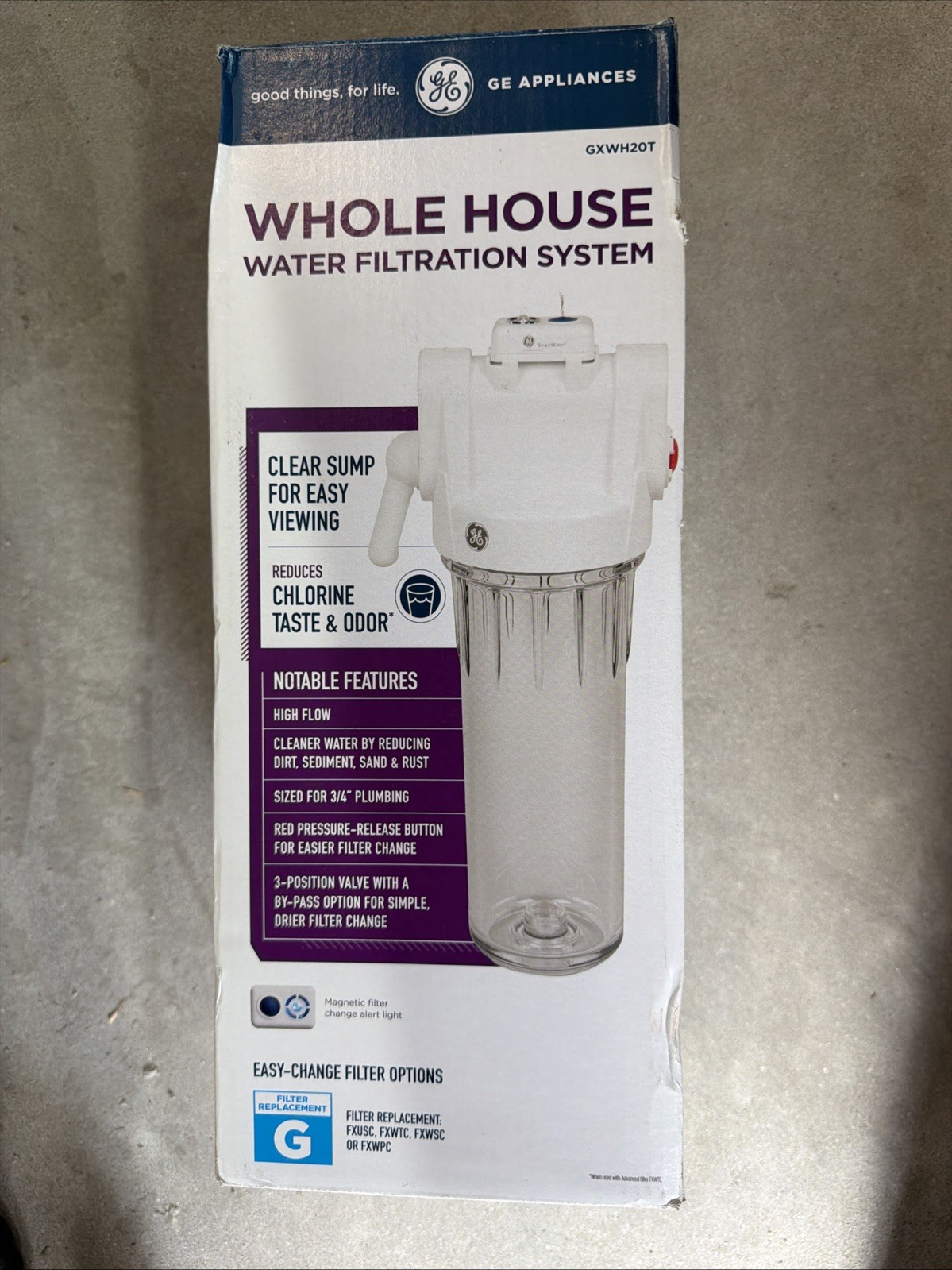 GE Whole House Water Filtration System Model GXWH20T