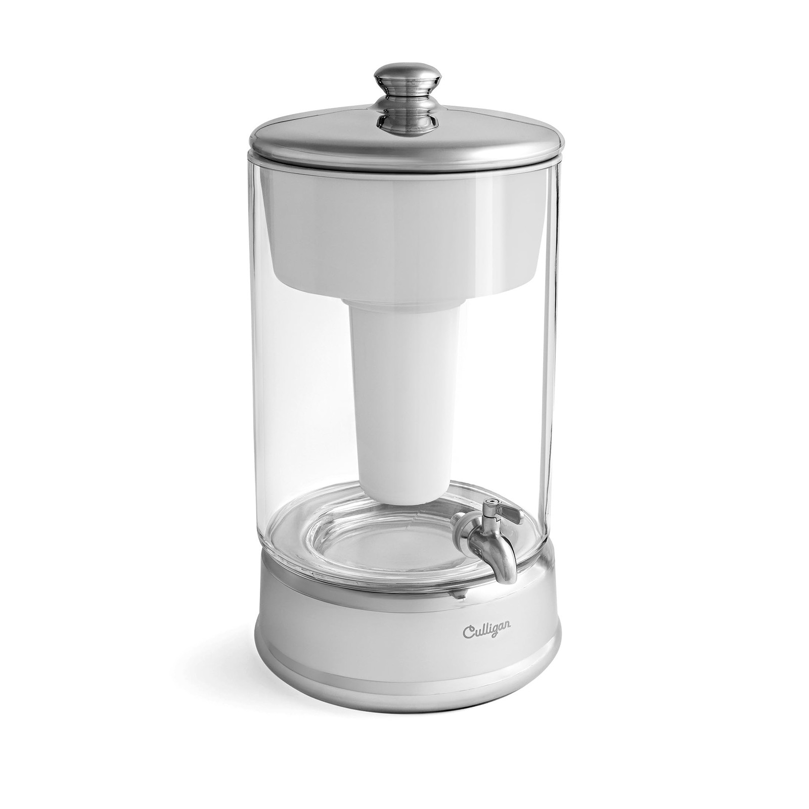 Culligan with ZeroWater Technology 40-Cup Glass Water Filter Clear/Chrome