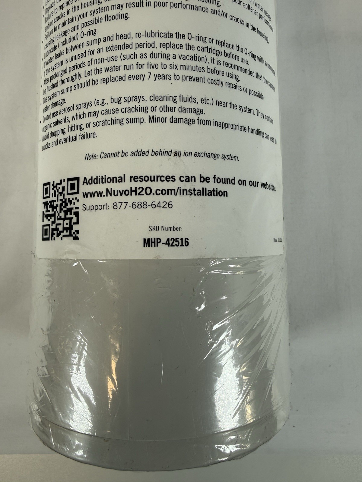 Nuvo H2O Replacement Cartridge MHP-42516 NO BOX