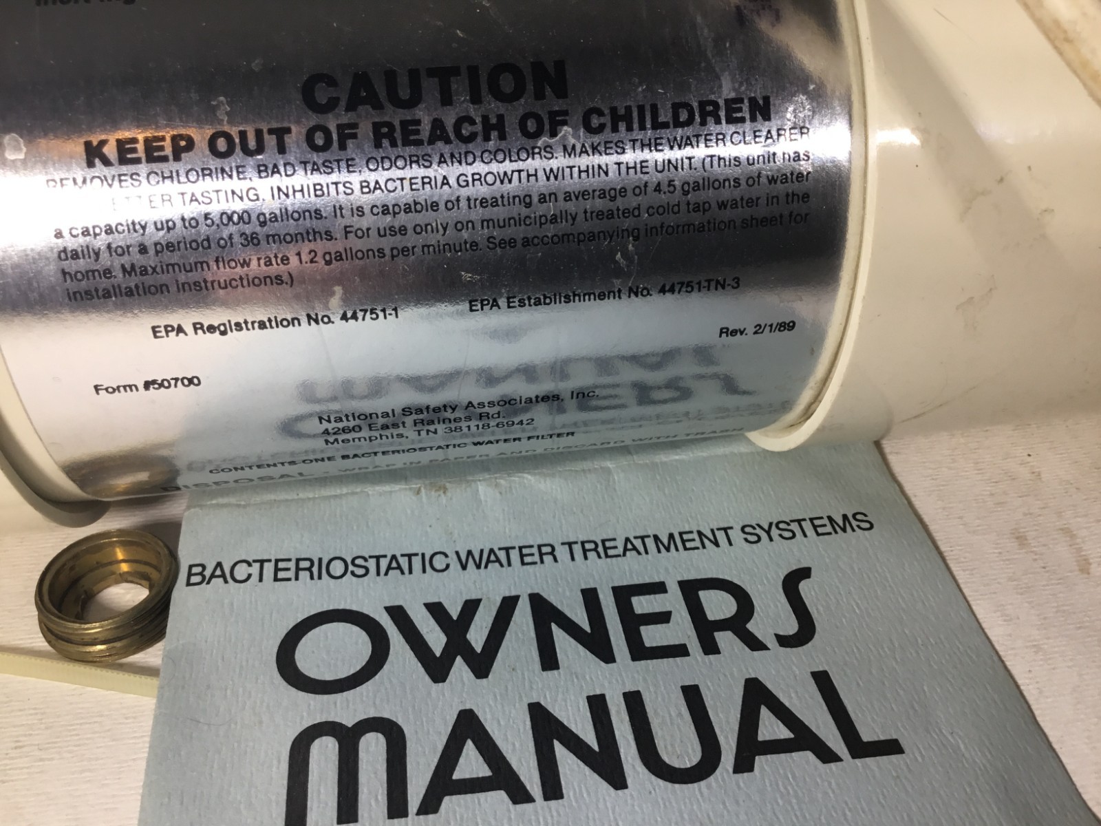 NSA Bacteriostatic Water Treatment Unit 50C