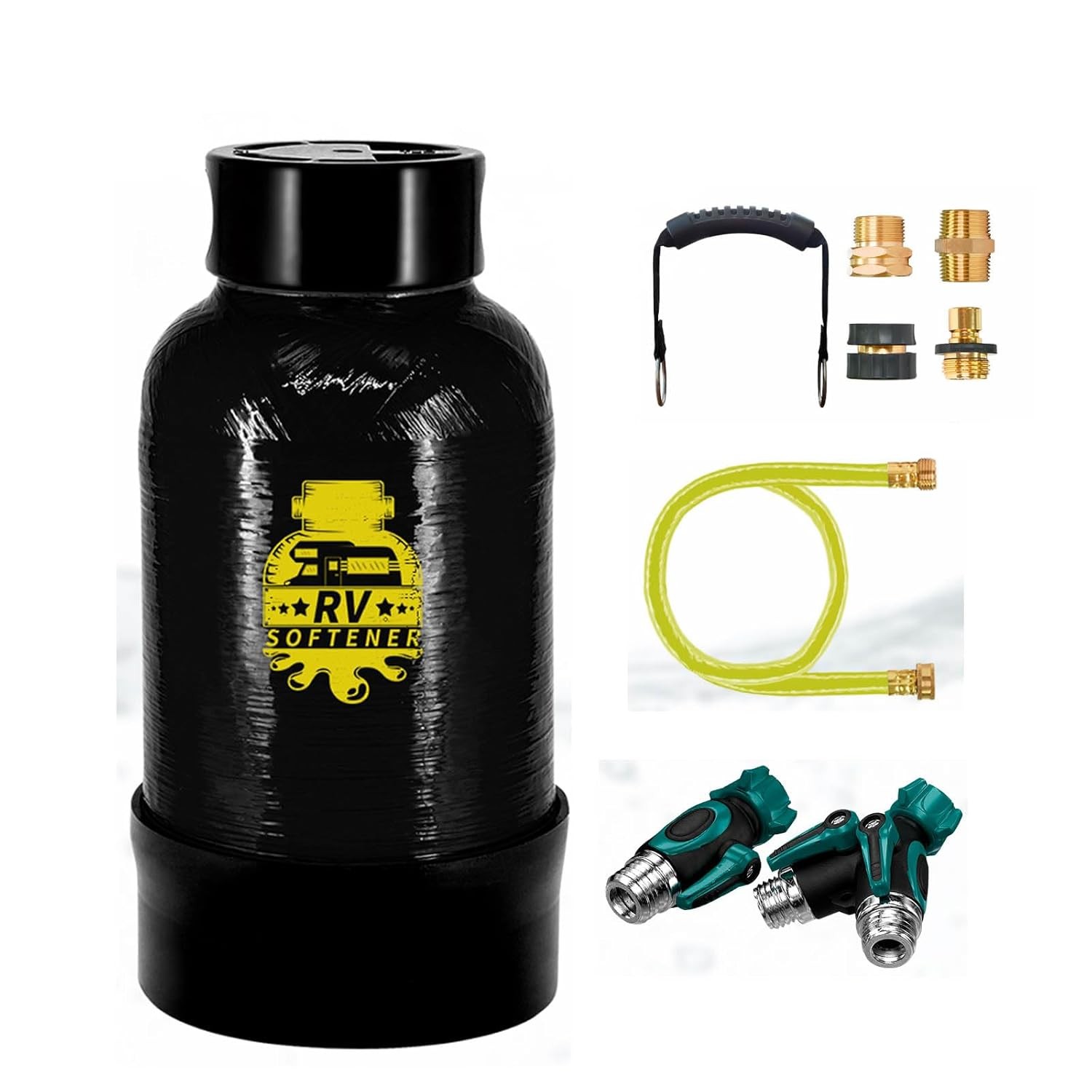 RV Water Softener 16000 Grain Portable Custom Hose