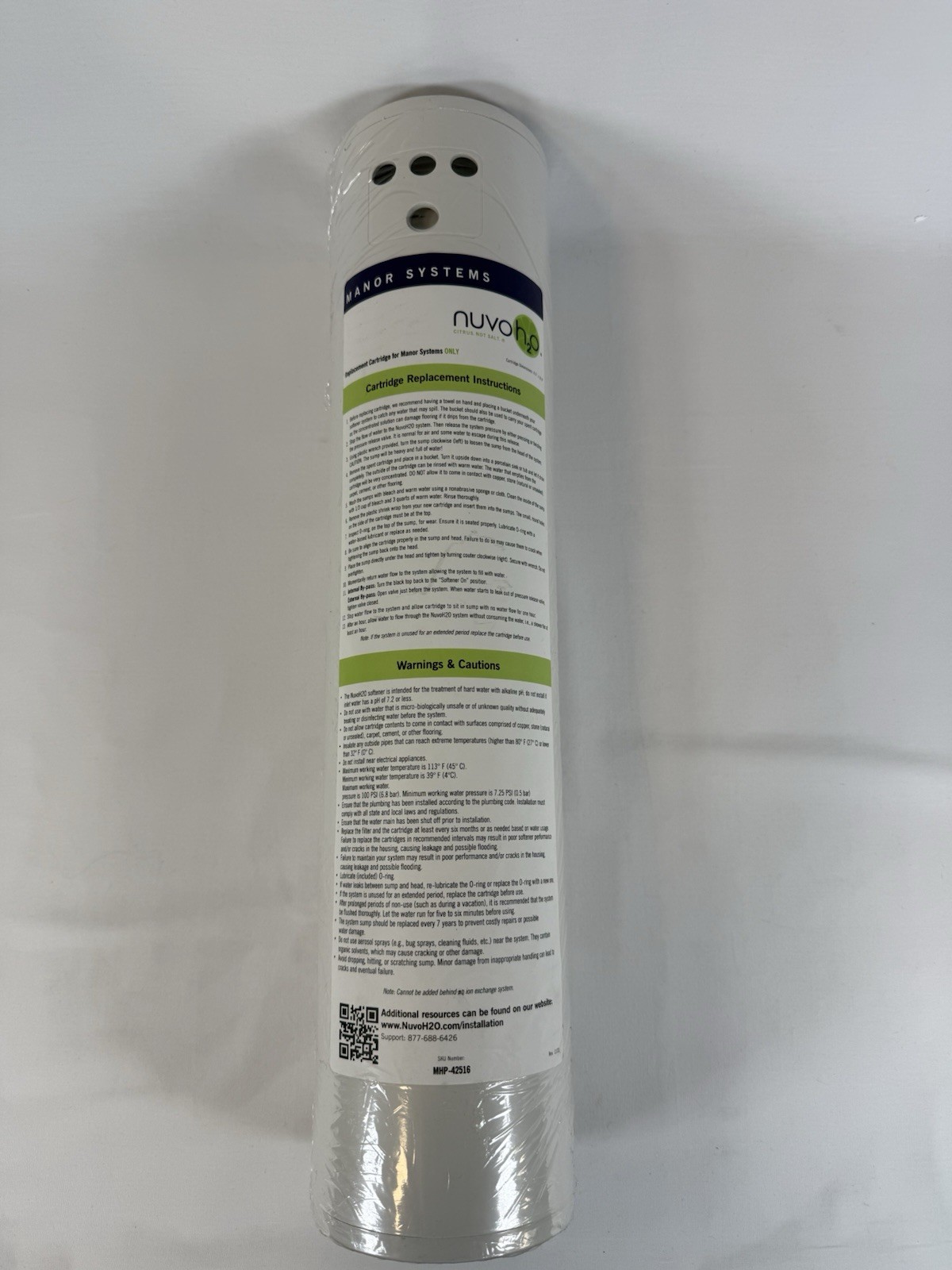 Nuvo H2O Replacement Cartridge MHP-42516 NO BOX
