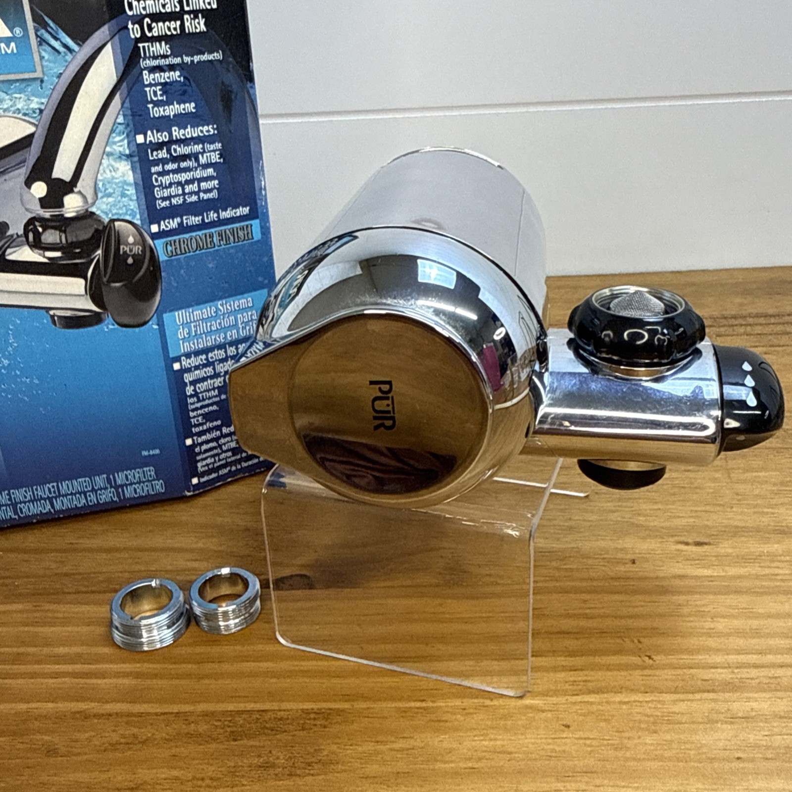 PUR Faucet Mount Water Filtration System Chrome FM3700 Open Box No Filter