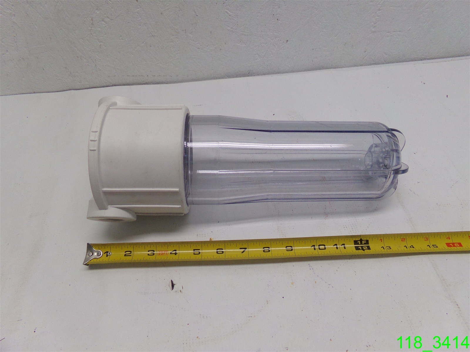 Qty=2: CLEAR WATER FILTER HOUSING , HAS (2) 3/4″ PORTS, 10″ ID LONG CLEAR CUP