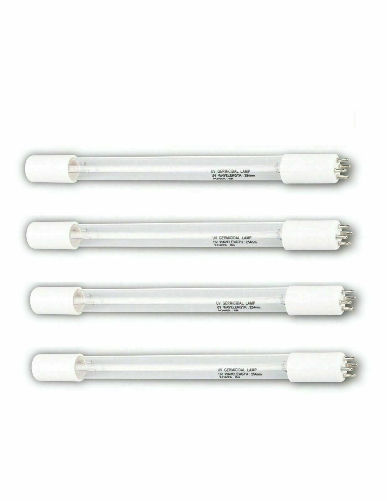 (4pcs) 6W UV Replacement Bulb 4 Prong for our Water Purifier Ultraviolet Light
