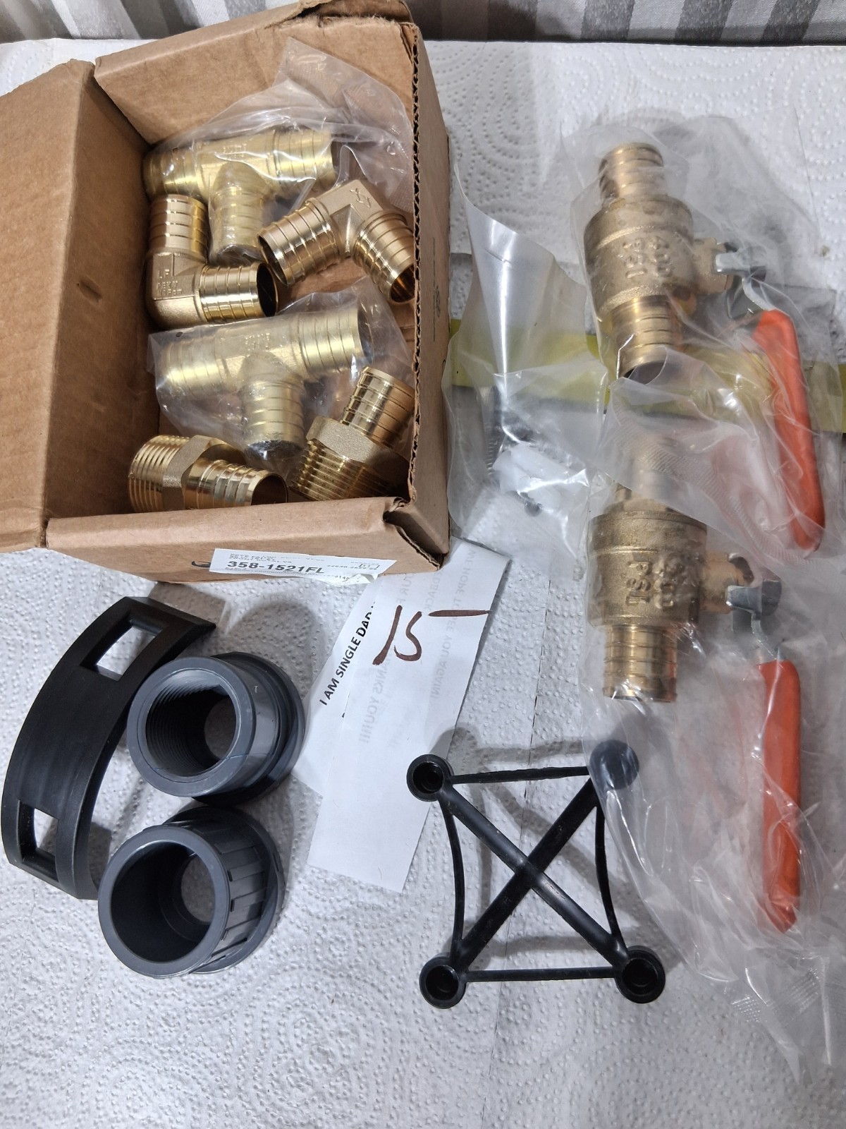 Aquasana Well Whole House Filtration Kit Fitting Shut Off Valves Adapter B15 New