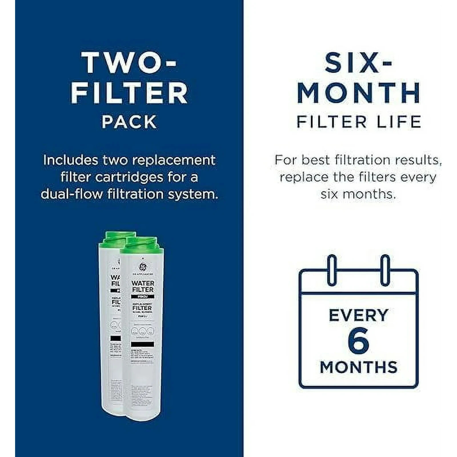 4 Pack GE FQK2J Dual Flow Replacement Under Sink Water Filters (New Sealed)