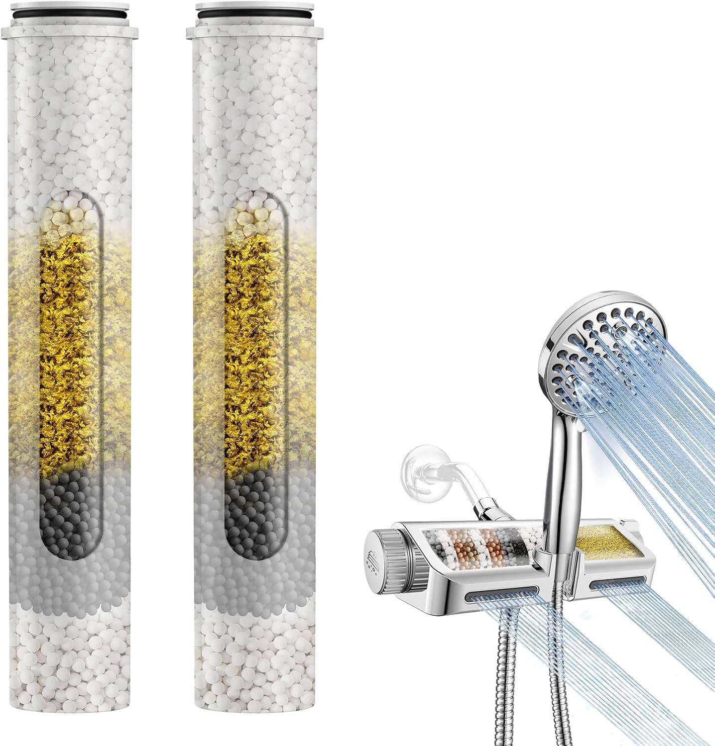 Shower Head Filter Replacement Cartridge for MakeFit 2-PACK