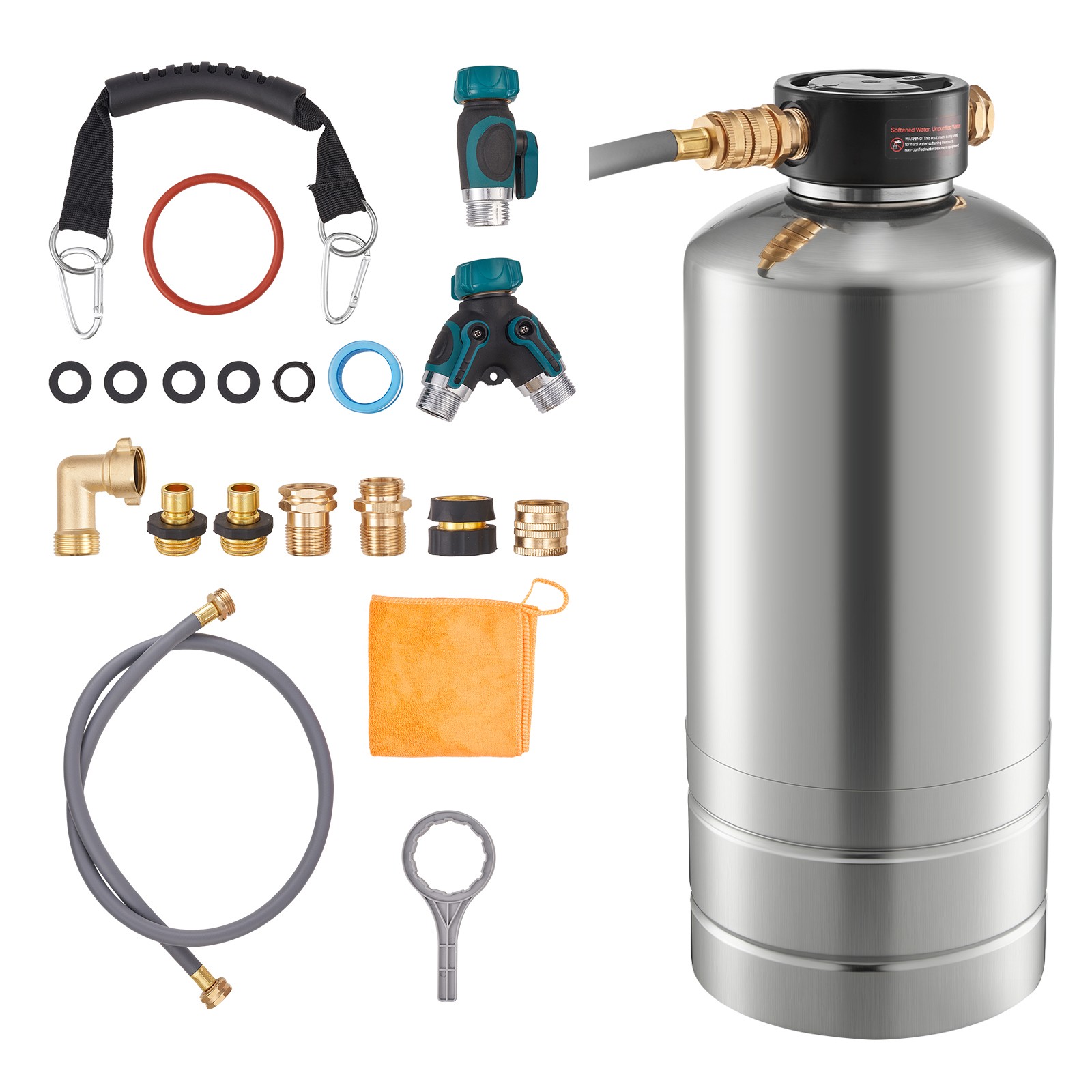 Uimoso Portable RV Water Softener, 16000 Grain Capacity for Trailers and Boats