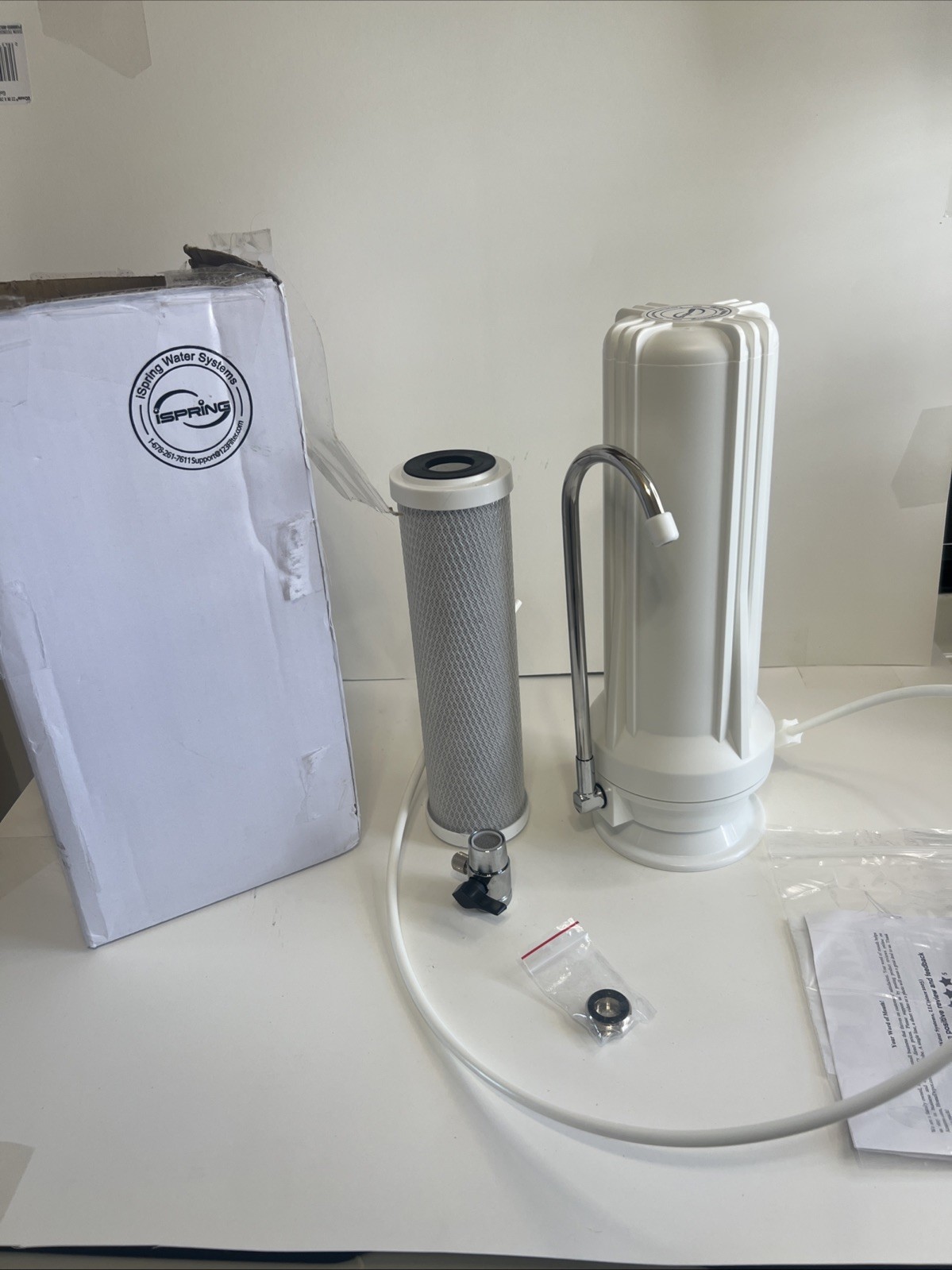 iSpring CT10-W Countertop Water Filter 7 Multi-Layer Faucet Water Filter System