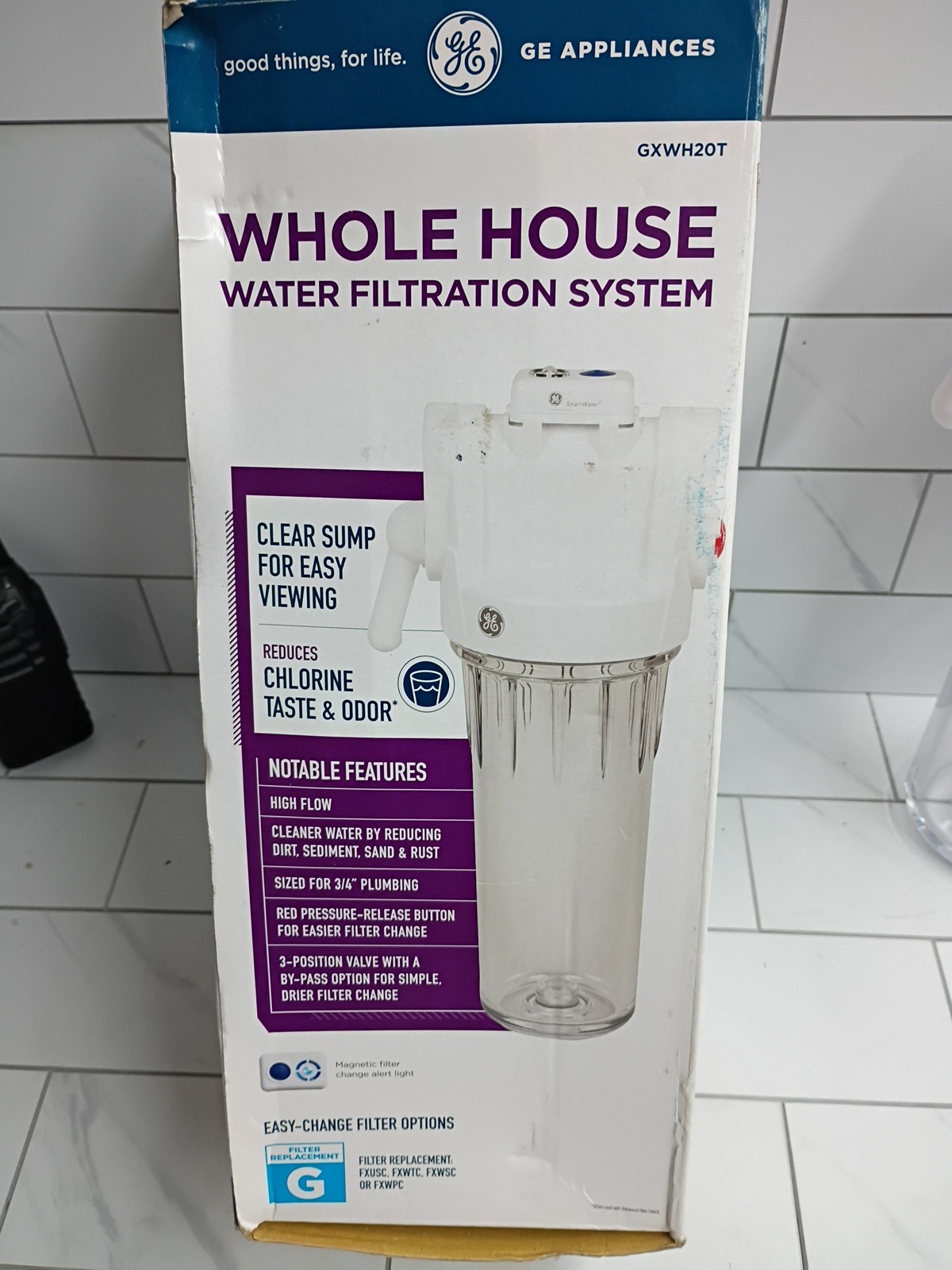 GE Whole House Water Filtration System Model GXWH20T New Open Box