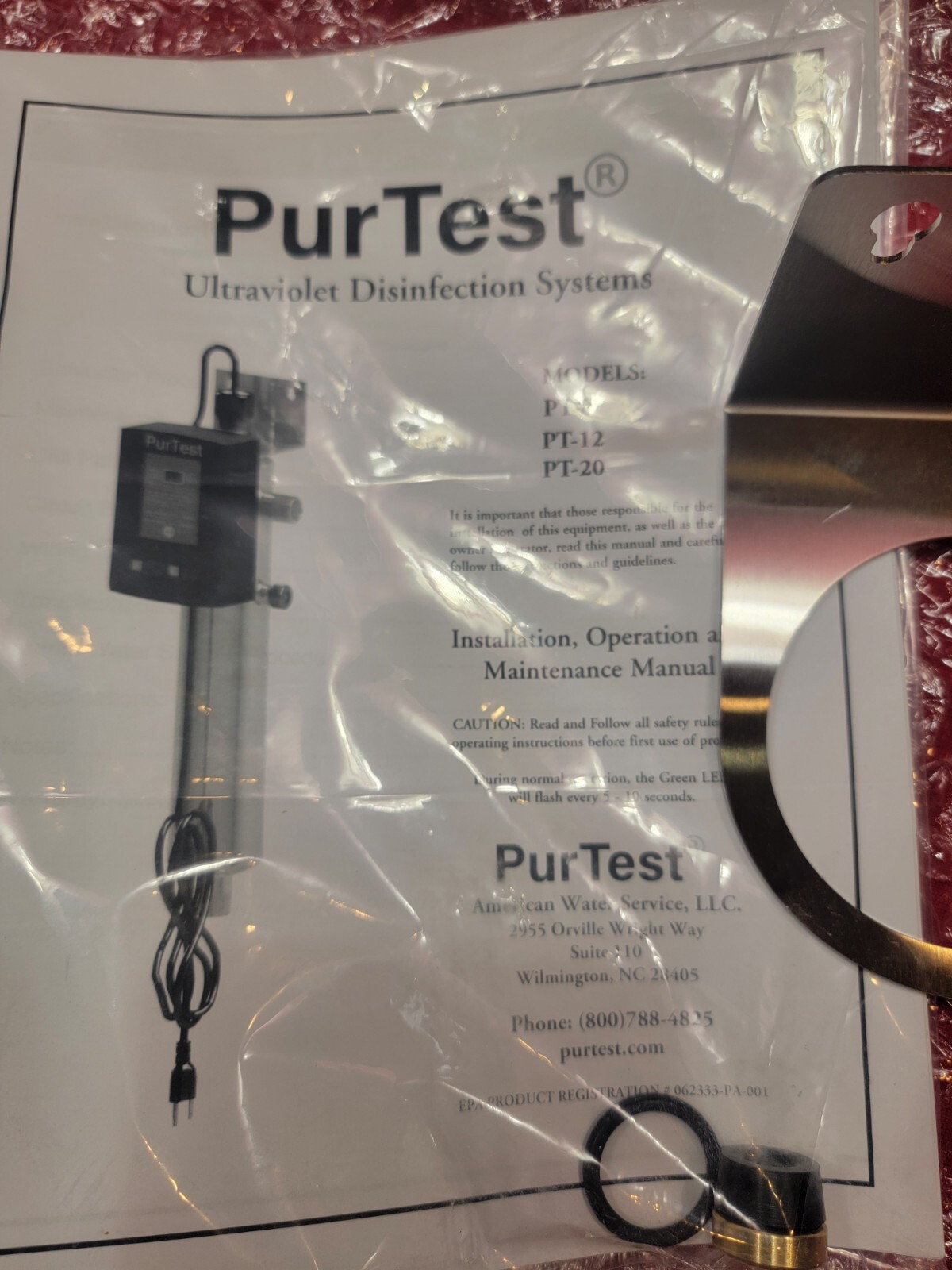 PURTEST PT 12 UV UV Disinfection Unit,12 gpm,3 1/2″ H,3 1/2″ 36W 21VL26