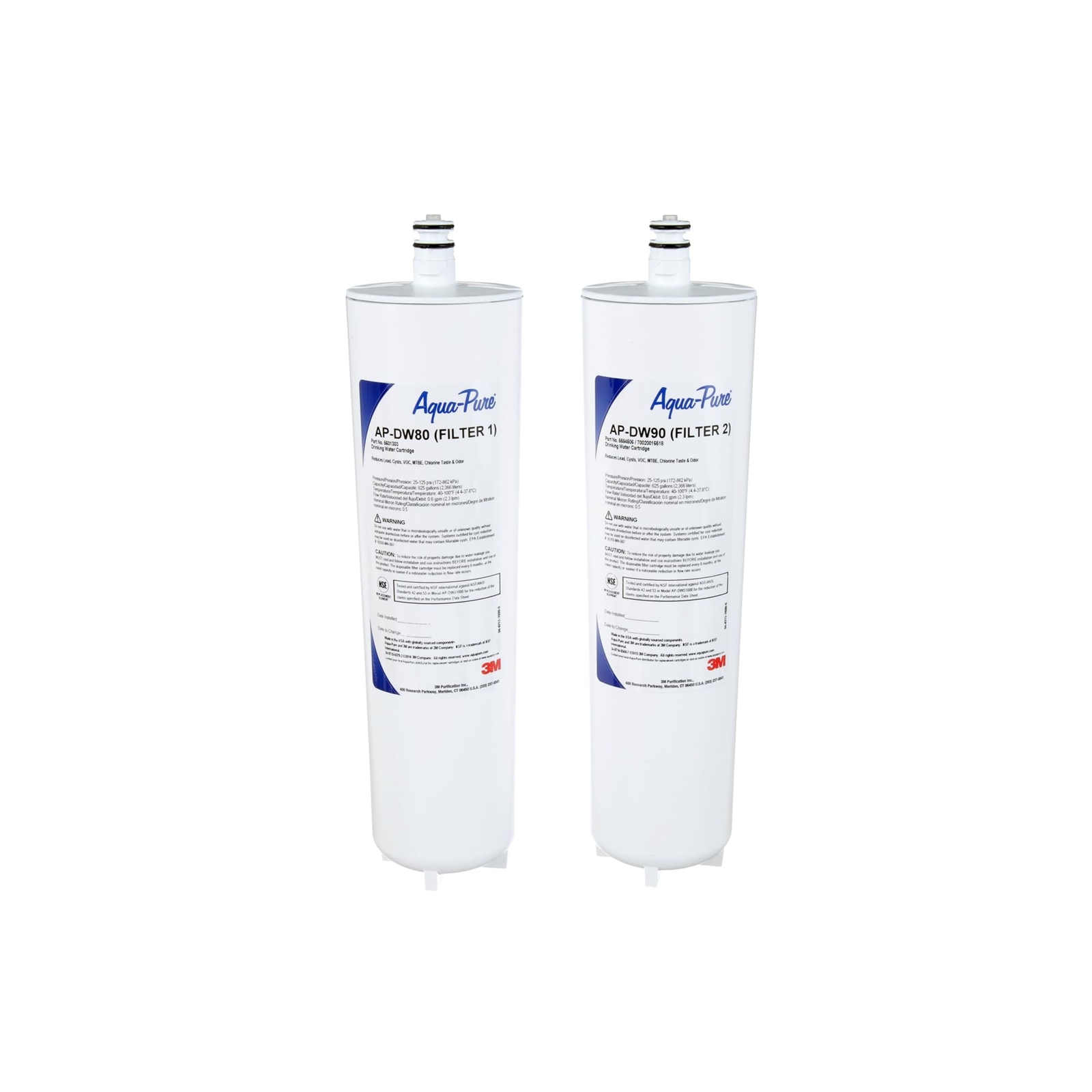 3M Aqua-Pure DW8090 Under Sink Replacement Water Filters AP-DW80/90 for Aqua-…