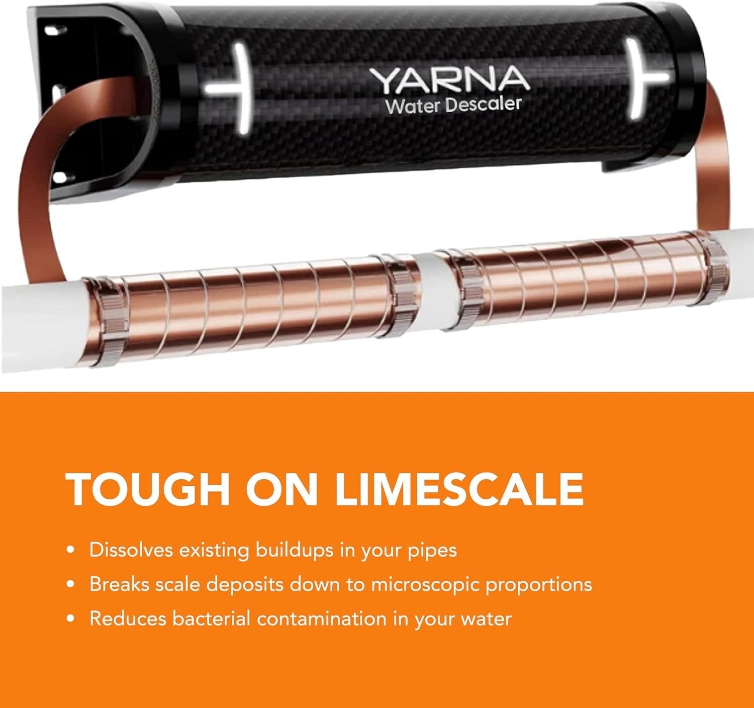 DIY Compatible Electronic Water Descaler – 2-Inch Pipe System with Glossy Finish
