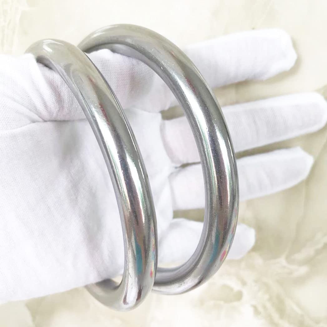 AIVOOF 4″ Metal O-Ring, 2 Pack 304 Seamless Welding Stainless Steel Rings…
