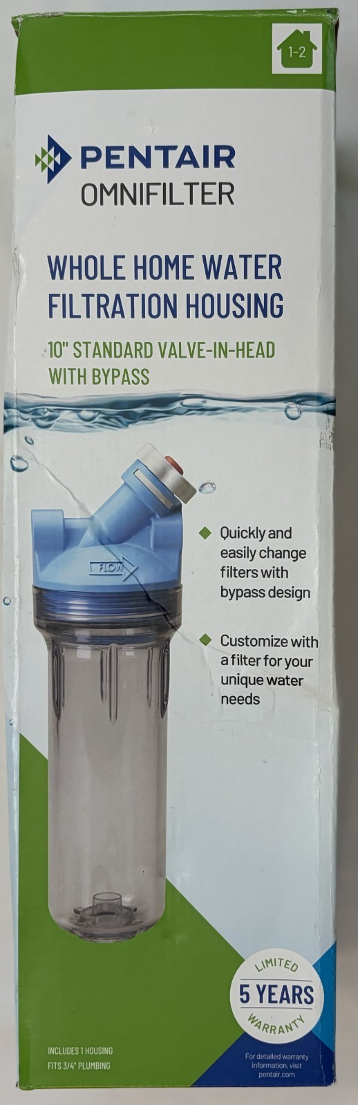 PentAir OmniFilter Valve-in-Head Standard Water Filtration System Parts Only